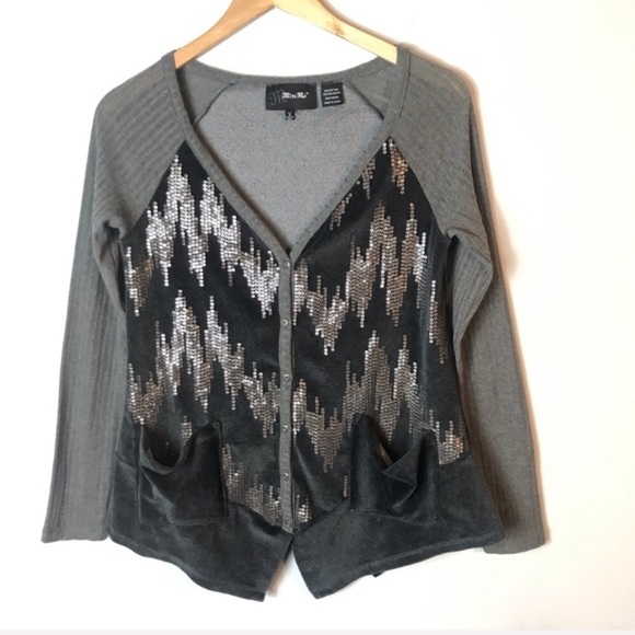 MISS ME Sequin Cardigan - Picture 1 of 6